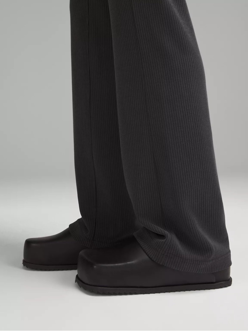 Lululemon Black Charcoal Ribbed Softstreme Flared Pant - Picture 10 of 10